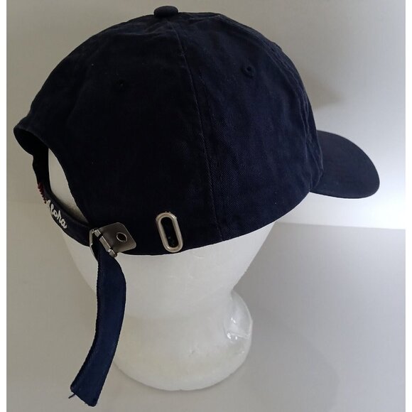 Herschel Unisex Cap Adjustable Baseball Hat Dark Blue Adult Bird Logo RARE - Picture 8 of 10